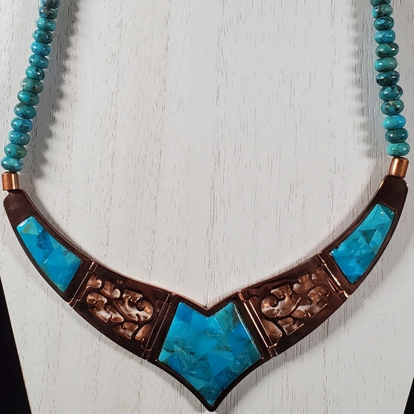 Jay King Turquoise and Cooper Necklace - Picture 2 of 7